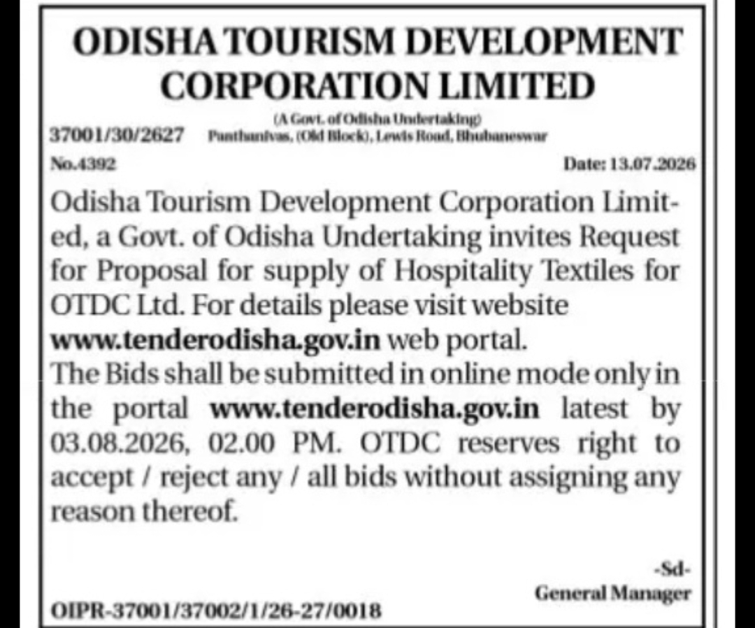 OTDC Invites Bids for Supply of Hospitality Textiles