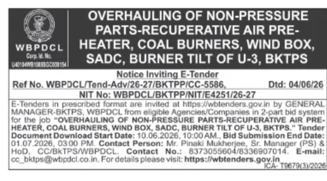 OVERHAULING OF NON-PRESSURE PARTS OF U-3, BKTPS