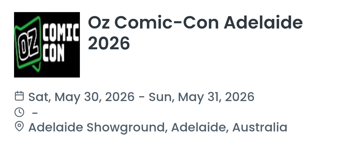 Oz Comic-Con Adelaide 2026