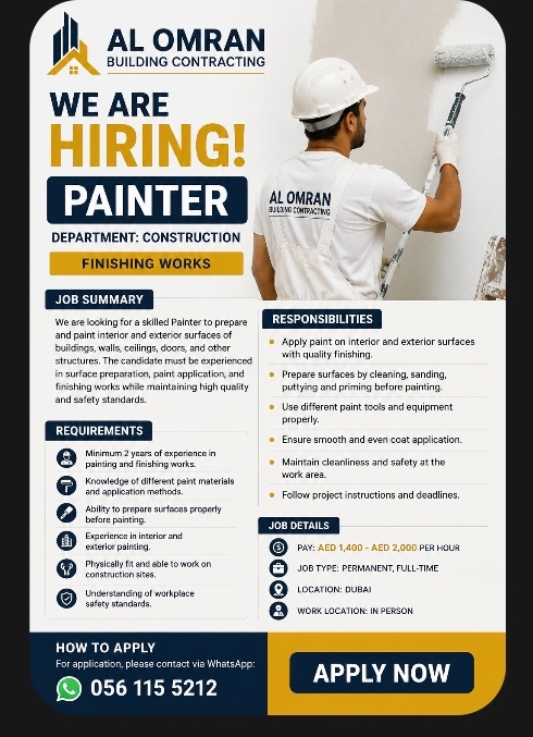 Painter – AL Omran Building Contracting (Dubai)
