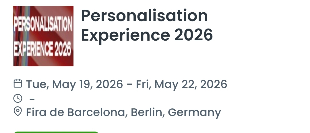 Personalisation Experience 2026