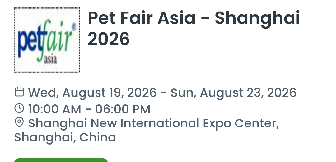 Pet Fair Asia - Shanghai 2026