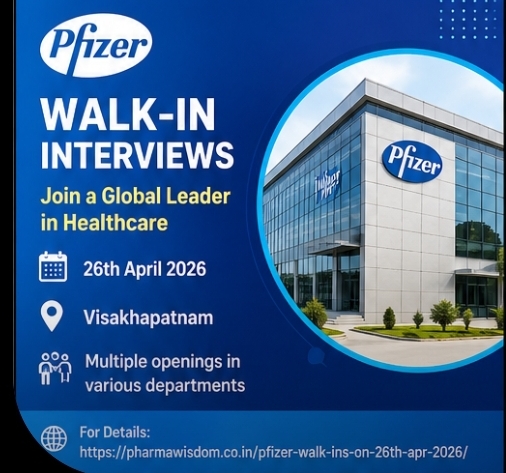 💼 Pfizer – Walk-In Interviews