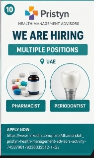 Pharmacist & Periodontist – UAE