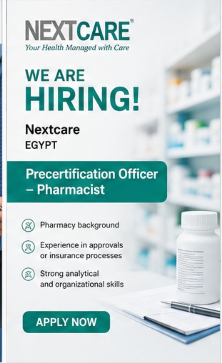 Pharmacist Precertification Officer Job in Egypt