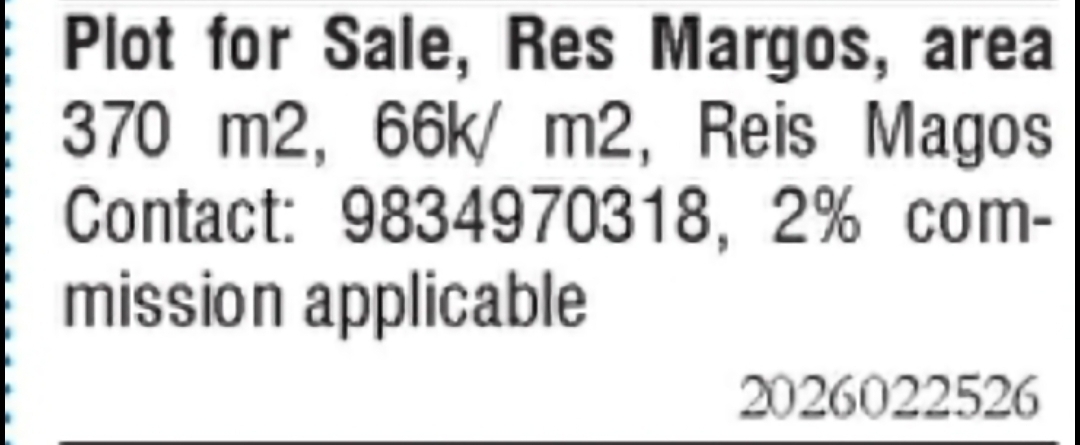 Plot for Sale – Reis Magos