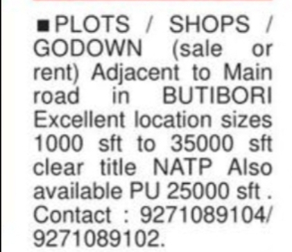 Plots, Shops & Godowns for Sale/Rent – Butibori