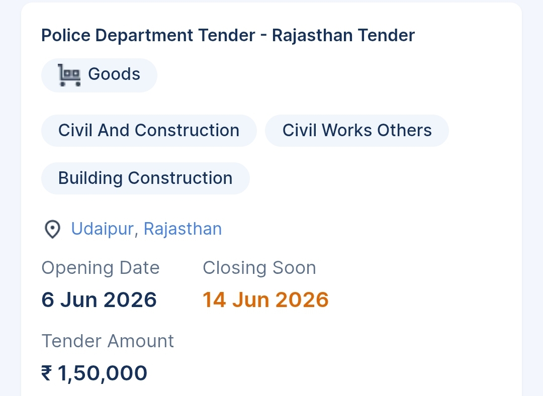 Police Department Tender