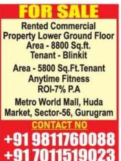 Pre-Rented Commercial Property for Sale – Gurugram