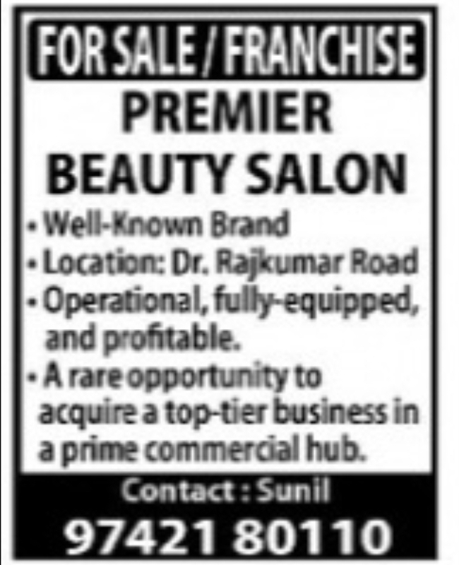 Premier Beauty Salon Franchise for Sale