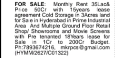 🏢 Premium Commercial Investment Opportunity in Hyderabad