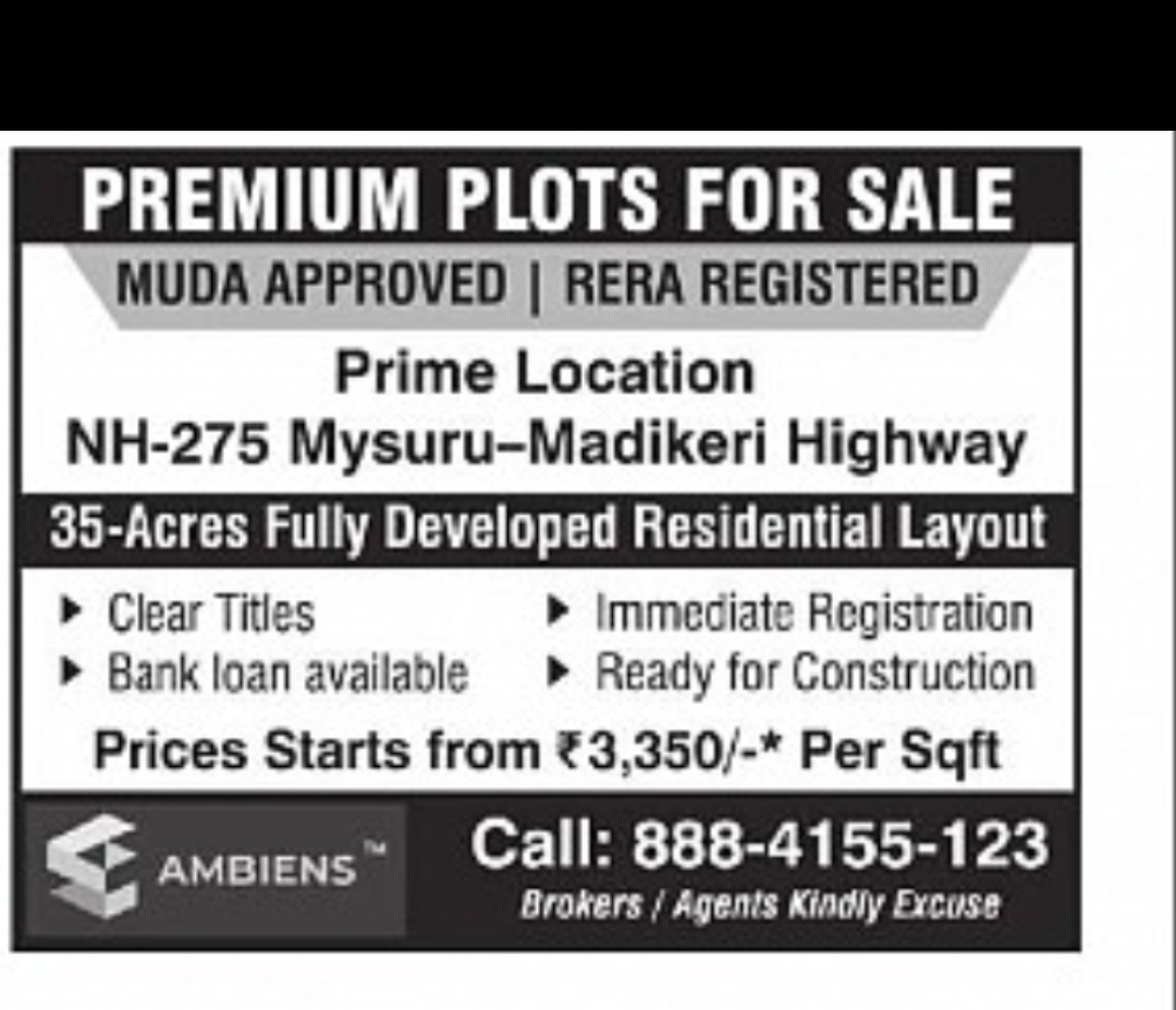 Premium Residential Plots Available Near NH-275 Mysuru–Madikeri Highway