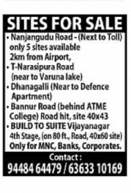 Premium Sites for Sale in Mysuru