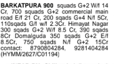 Prime Properties Available – Barkatpura, Himayat Nagar & Domalguda