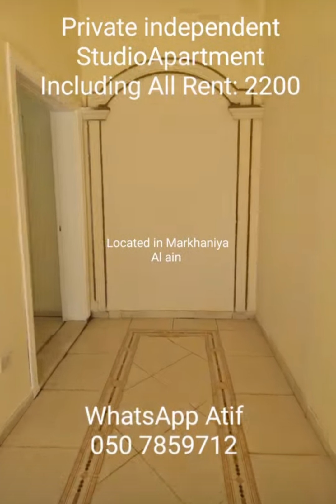 Private Independent Studio Apartment – Al Ain