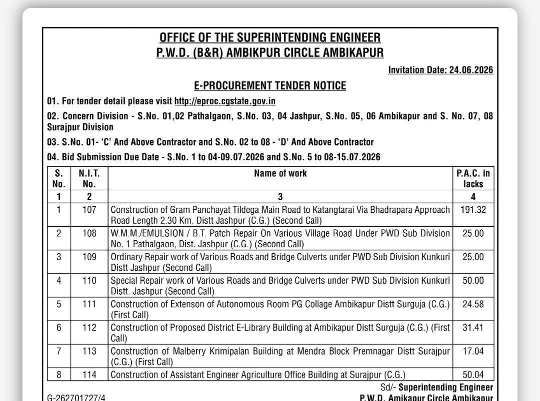 Procurement Tender Notice