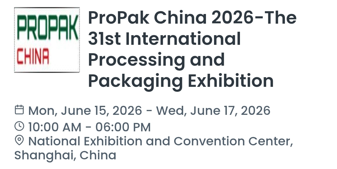 ProPak China 2026-The 31st International Processing and Packaging Exhibition