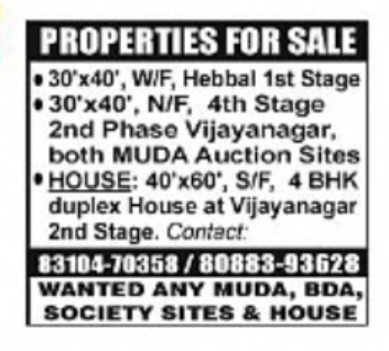 Properties for Sale – Mysuru