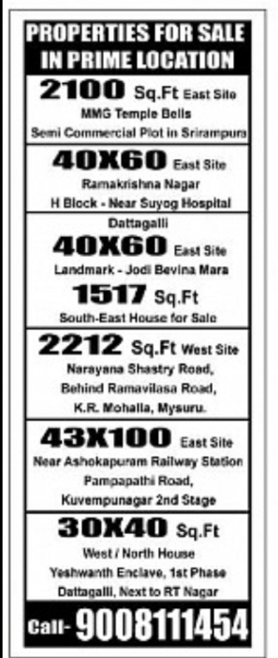 PROPERTIES FOR SALE