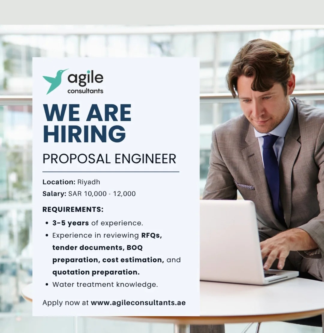 PROPOSAL ENGINEER – RIYADH
