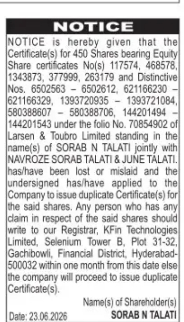 PUBLIC NOTICE
