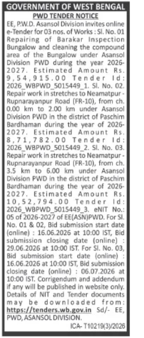 PWD TENDER NOTICE