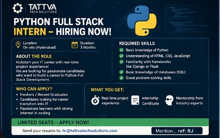 PYTHON FULL STACK INTERN – HIRING NOW!