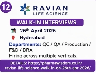Ravian Life Science – Walk-In Interviews
