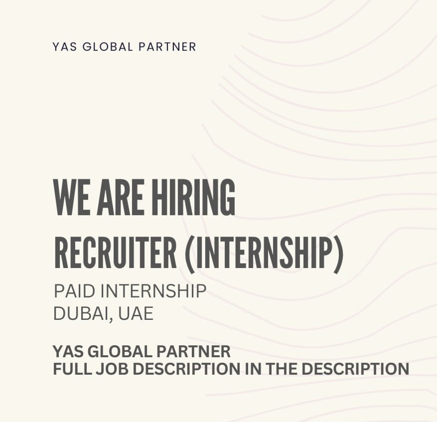 Recruiter Internship Opportunity!