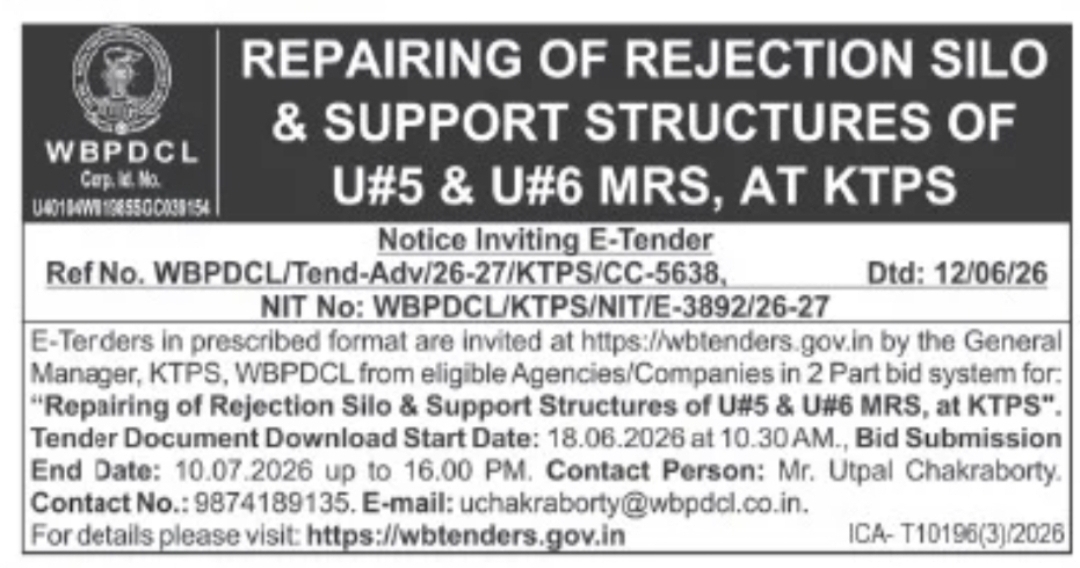 Repairing of Rejection Silo & Support Structures of U#5 & U#6 MRS – KTPS (WBPDCL)