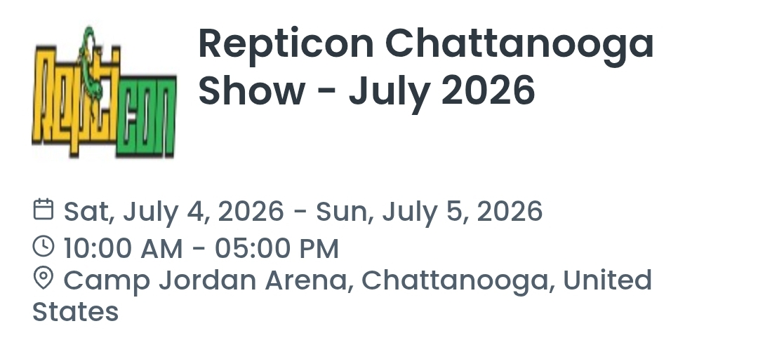 Repticon Chattanooga Show - July 2026