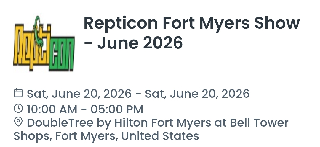 Repticon Fort Myers Show - June 2026