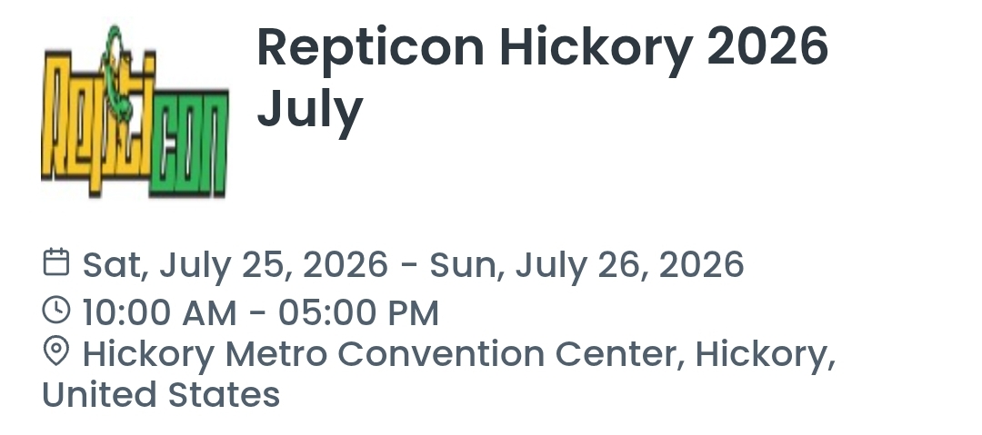 Repticon Hickory 2026 July
