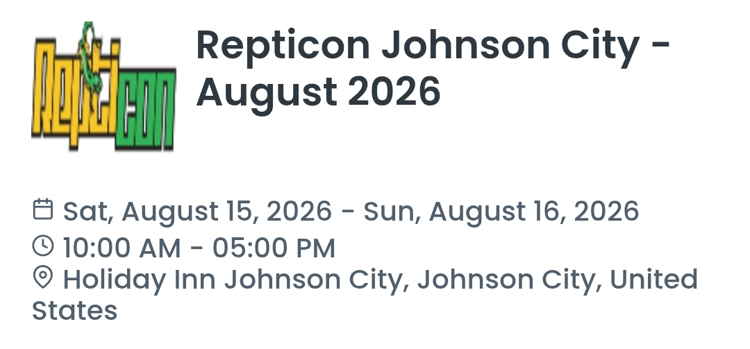 Repticon Johnson City - August 2026
