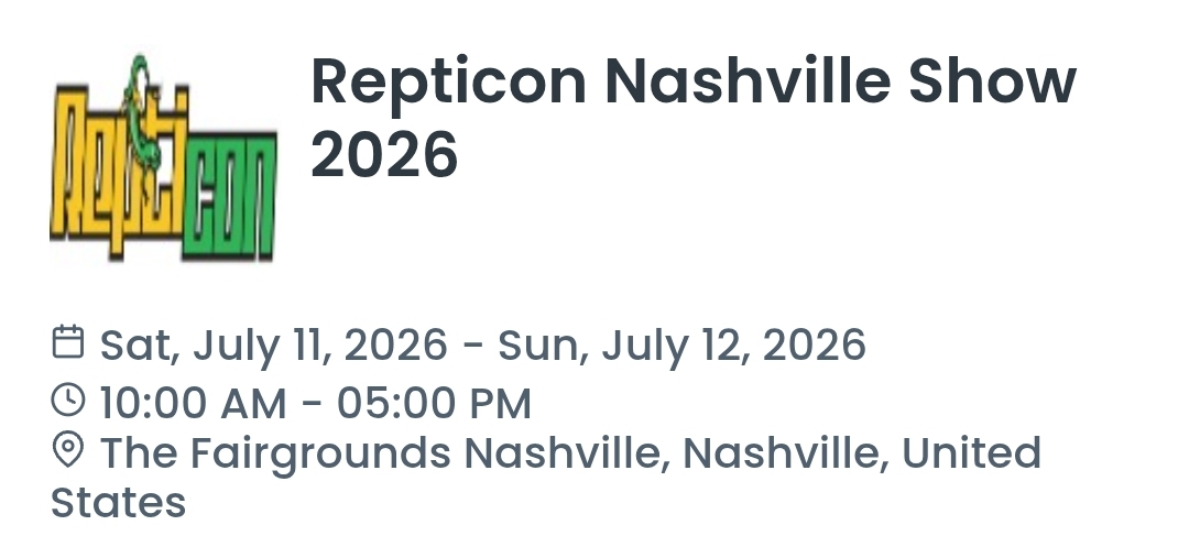 Repticon Nashville Show 2026