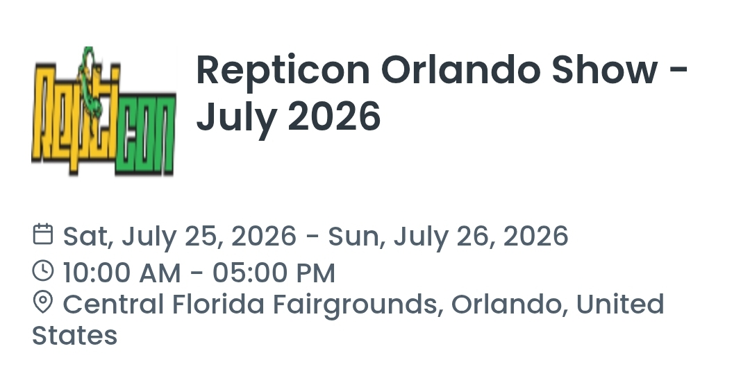Repticon Orlando Show - July 2026