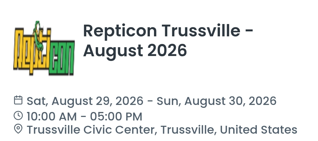 Repticon Trussville - August 2026