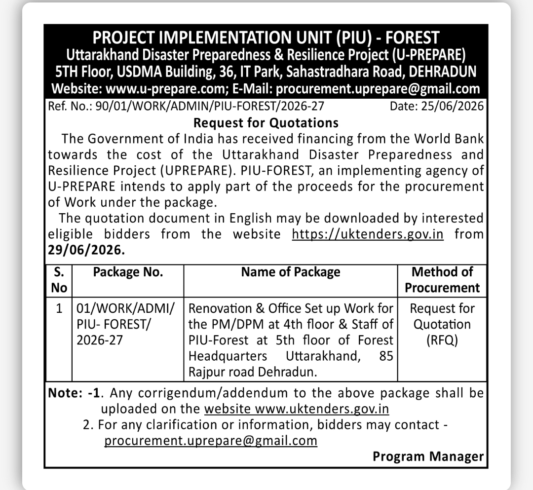 Request for Quotations (RFQ) – Work Package