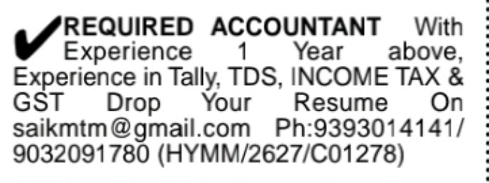 Required – Accountant