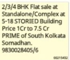 Residential Flats for Sale – South Kolkata