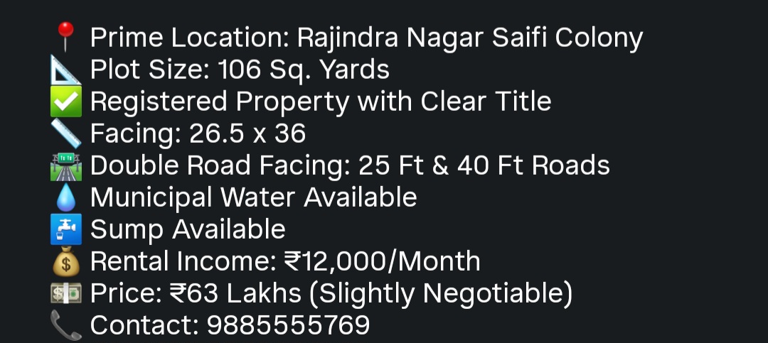 Residential Plot for Sale
