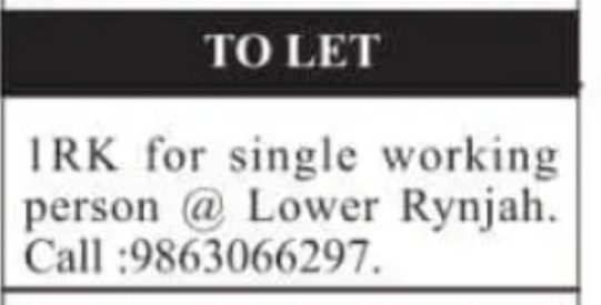 Room for Rent at Lower Rynjah