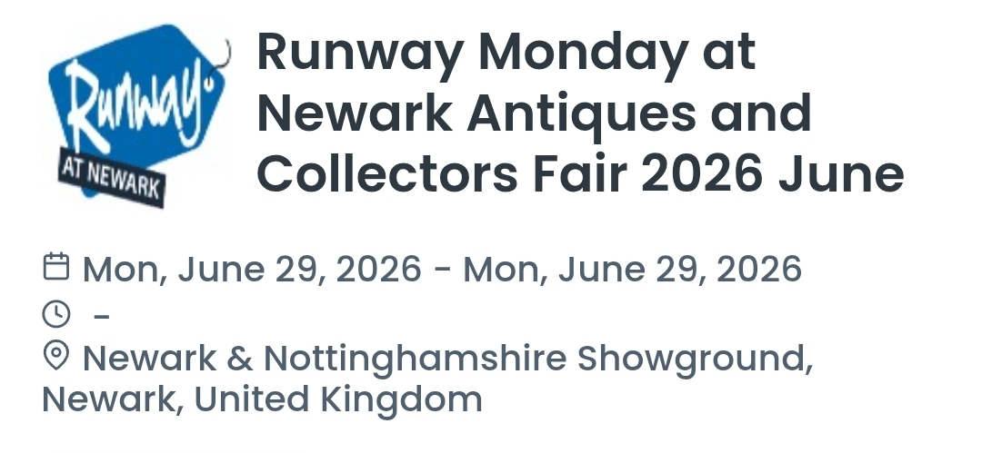 Runway Monday at Newark Antiques and Collectors Fair 2026 June