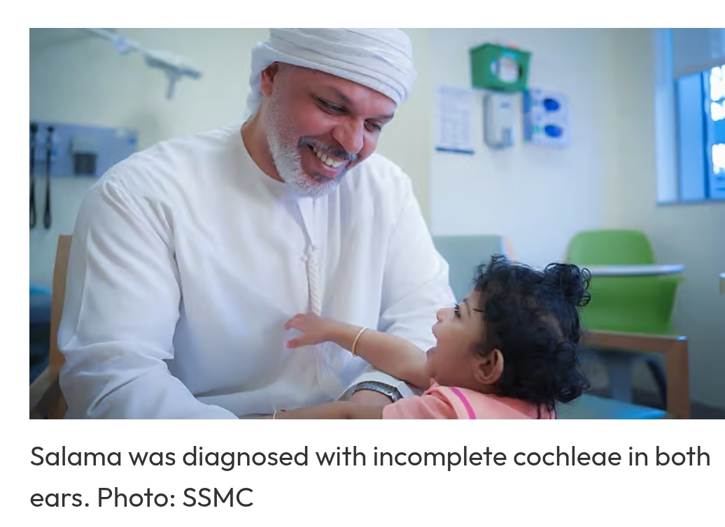 Salama was diagnosed with incomplete cochleae in both ears