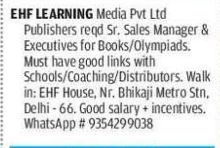 📚 Sales Manager & Executives – Publishing Company