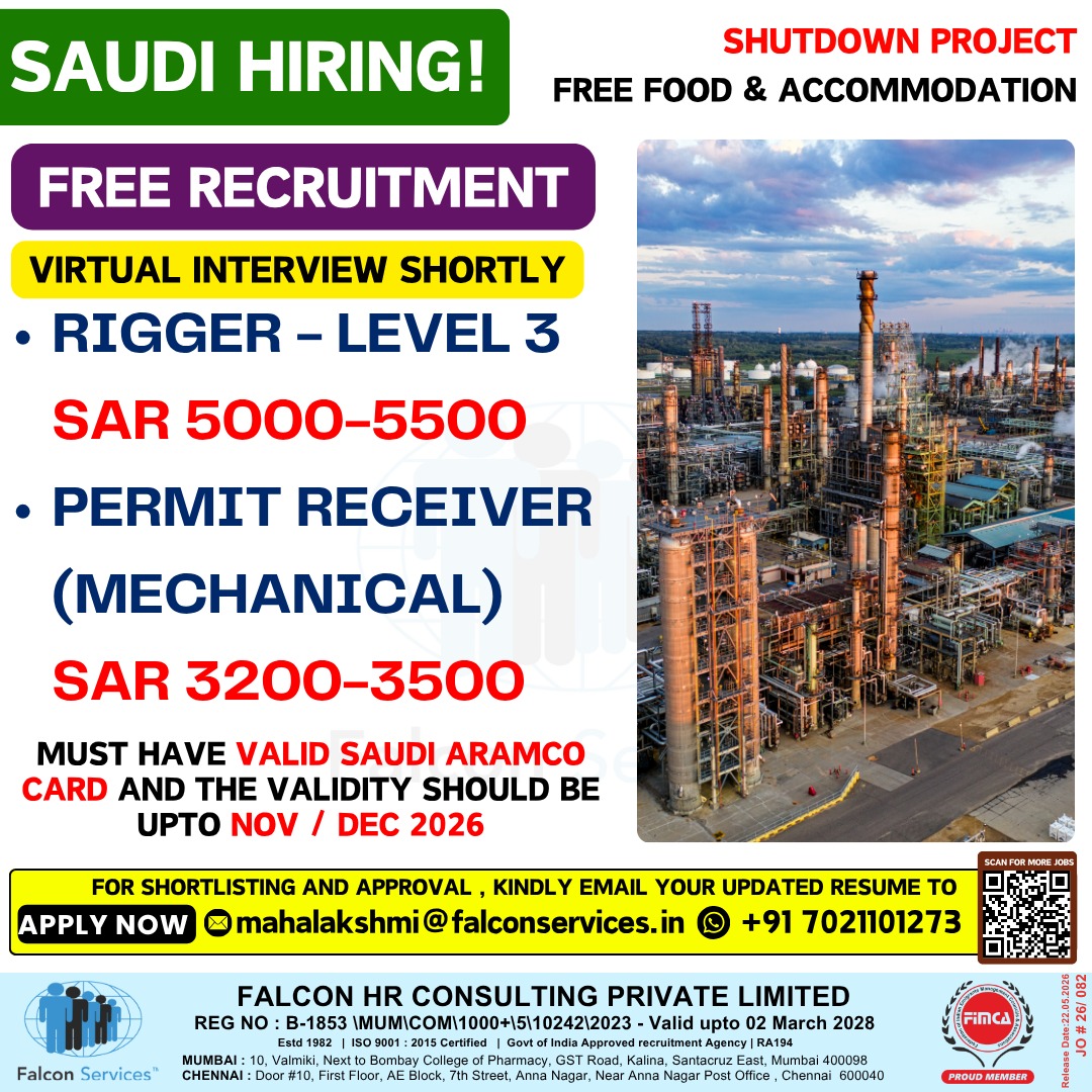 SAUDI HIRING – SHUTDOWN PROJECT