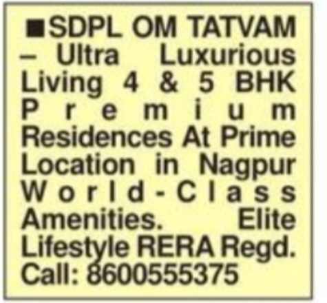 SDPL OM TATVAM – 4 & 5 BHK Ultra Luxury Residences