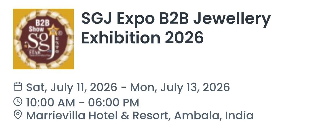 SGJ Expo B2B Jewellery Exhibition 2026