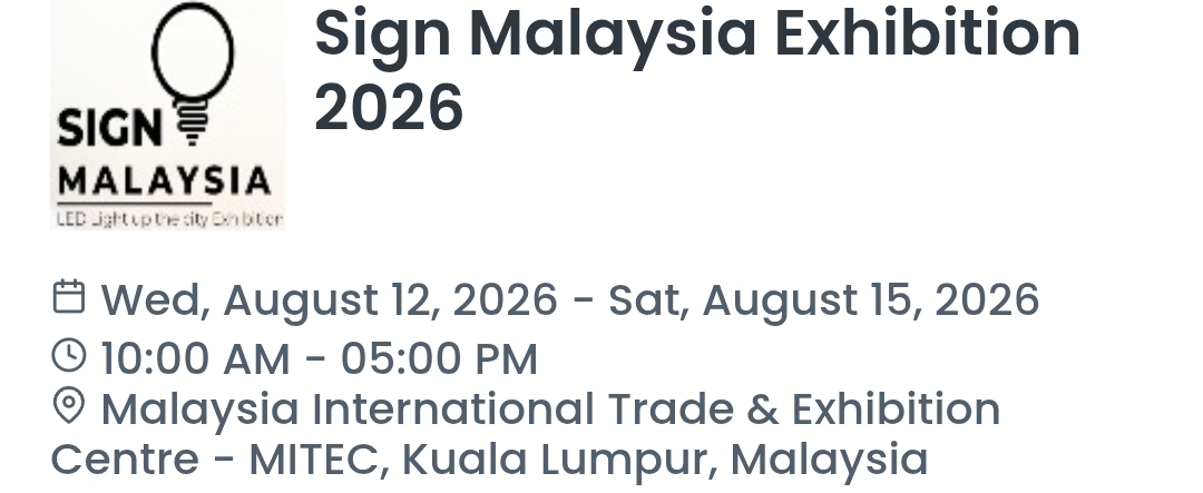 Sign Malaysia Exhibition 2026
