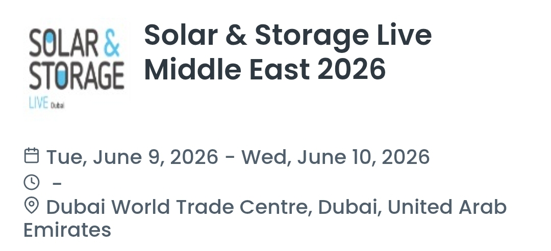Solar & Storage Live Middle East 2026